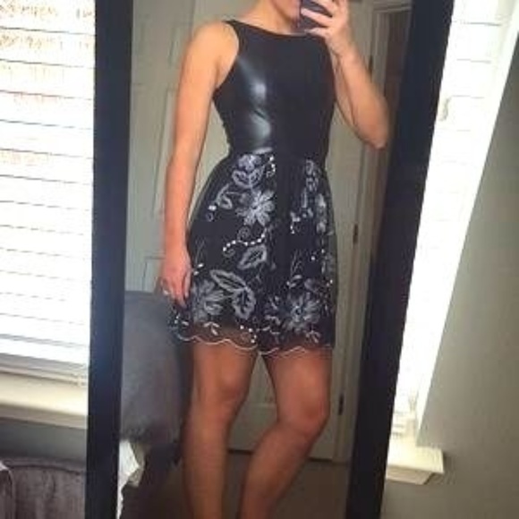 Dresses & Skirts - **CLOSET CLEAR OUT** Black Leather and Lace dress